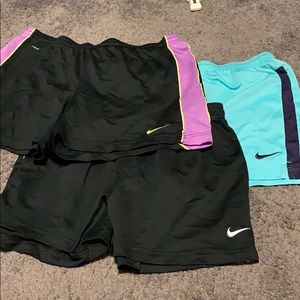 Bundle of woman’s Nike XL dri fit shorts